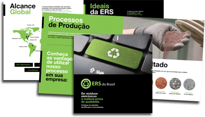 Material impresso ERS mostrando processo de reciclagem